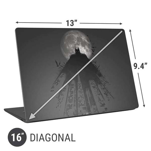 DC Comics Batman On City with Moon Art Universal Laptop 16in (13 x 9.4in) Skin